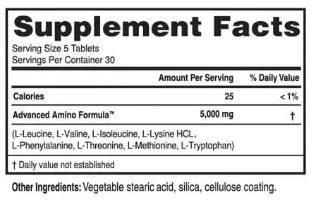 Advanced Amino Formula Ingredients